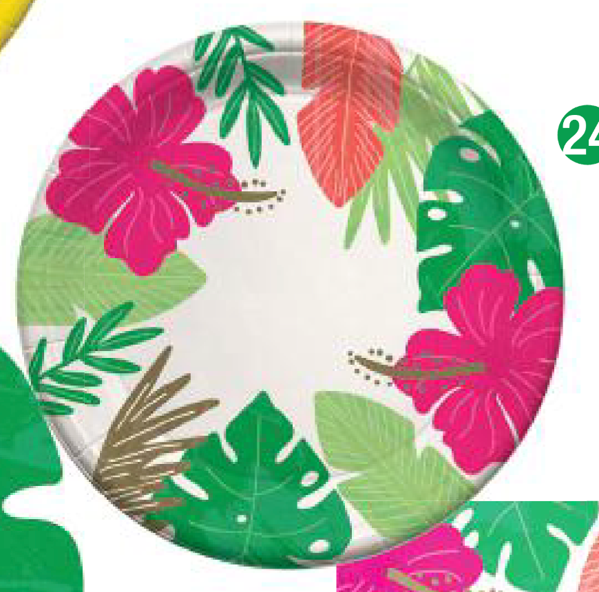 Summer Aloha 7in Plates 8ct