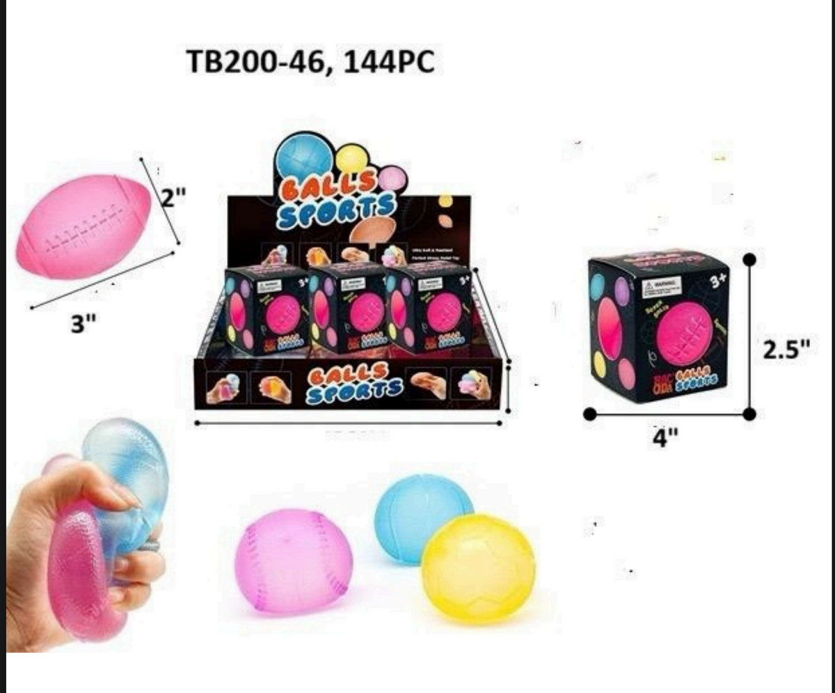 Glitter Sports Ball Squishy