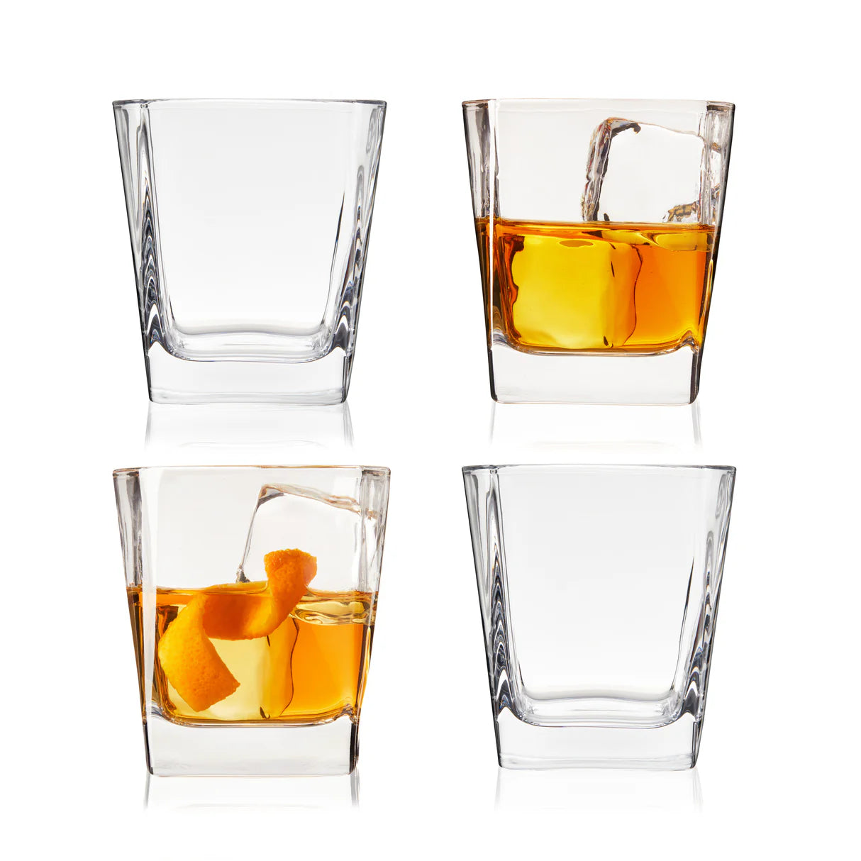 Square Rocks Cocktail Glasses 4ct