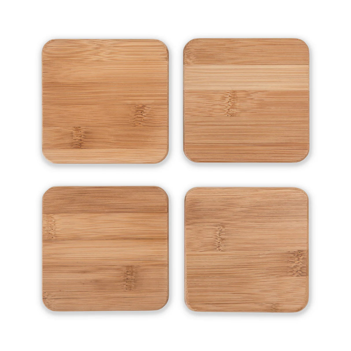 Stack Natural Bamboo Coasters 4ct