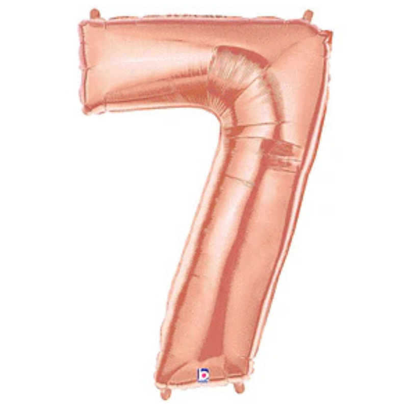 34in Number Balloons: Rose Gold