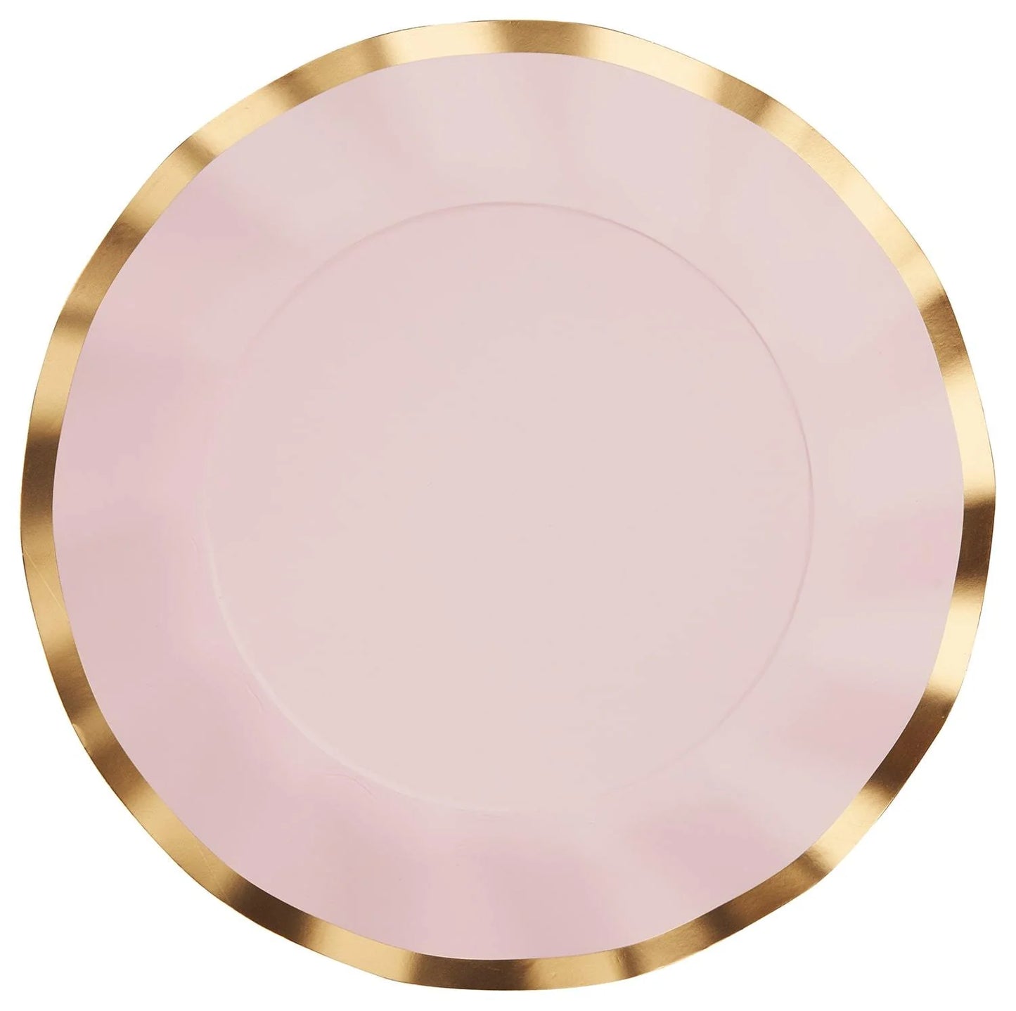 Blush and Gold Wavy 10.5in Dinner Plates 8ct