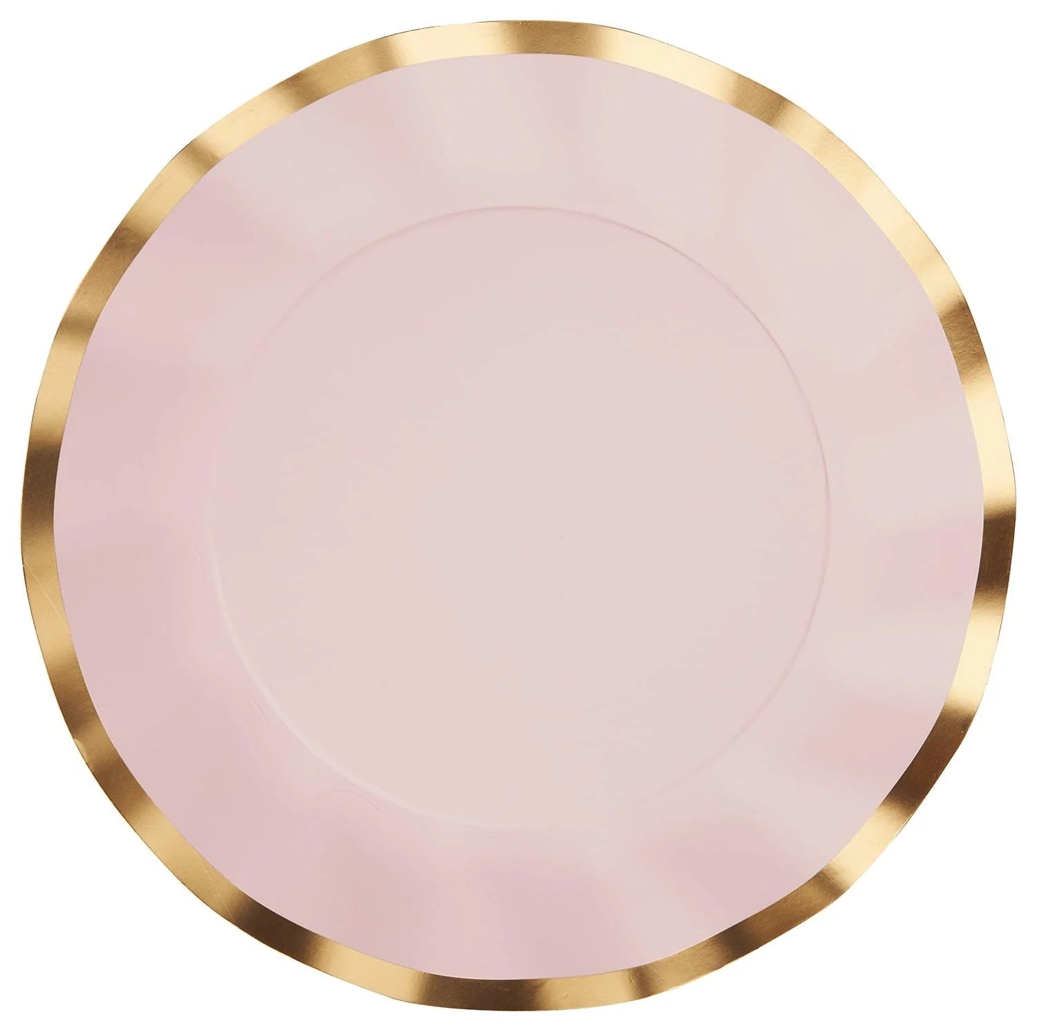 Blush and Gold Wavy 10.5in Dinner Plates 8ct