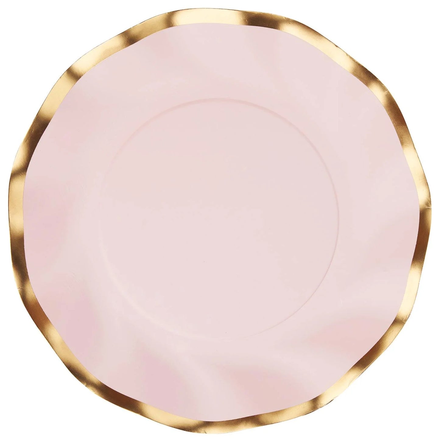 Blush and Gold Wavy 8in Salad/Dessert Plates 8ct