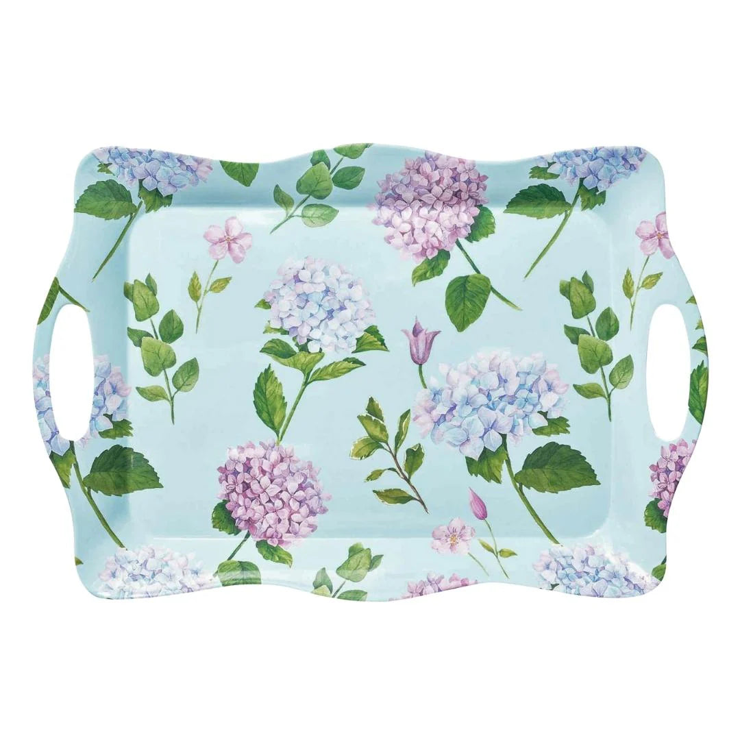 Hydrangeas Melamine Wavy Tray