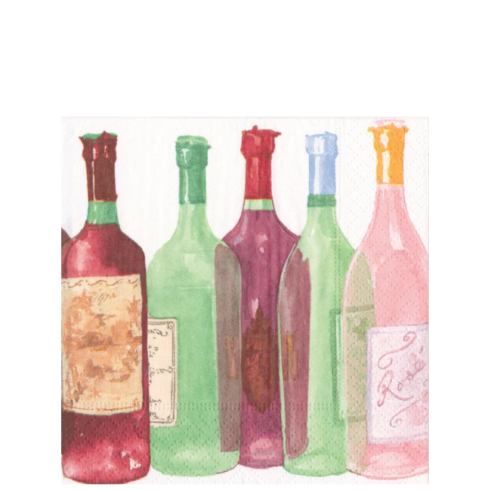 Wine Bottles Cocktail Napkins 20ct