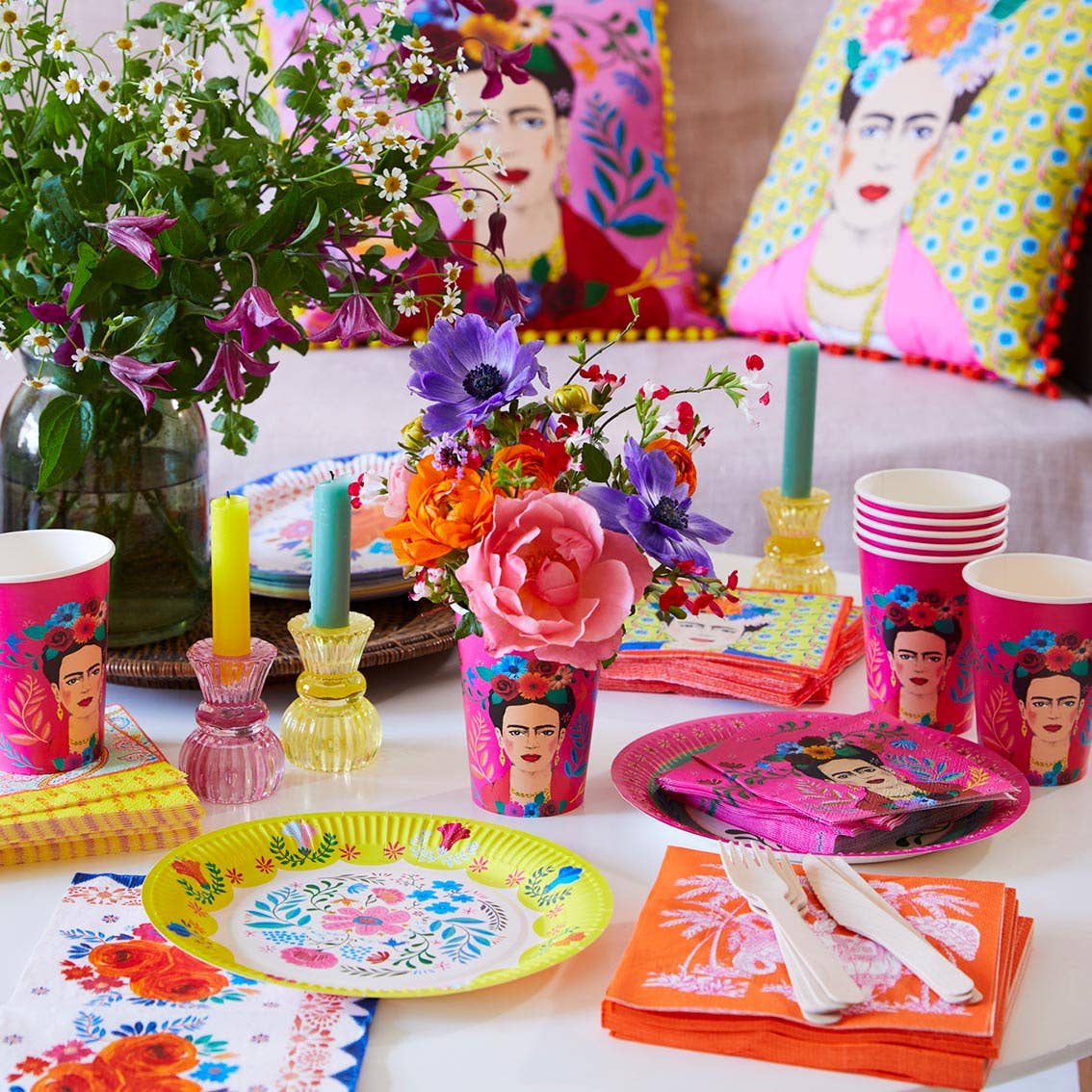 Frida Kahlo Cocktail Napkin | Fiesta Party |
