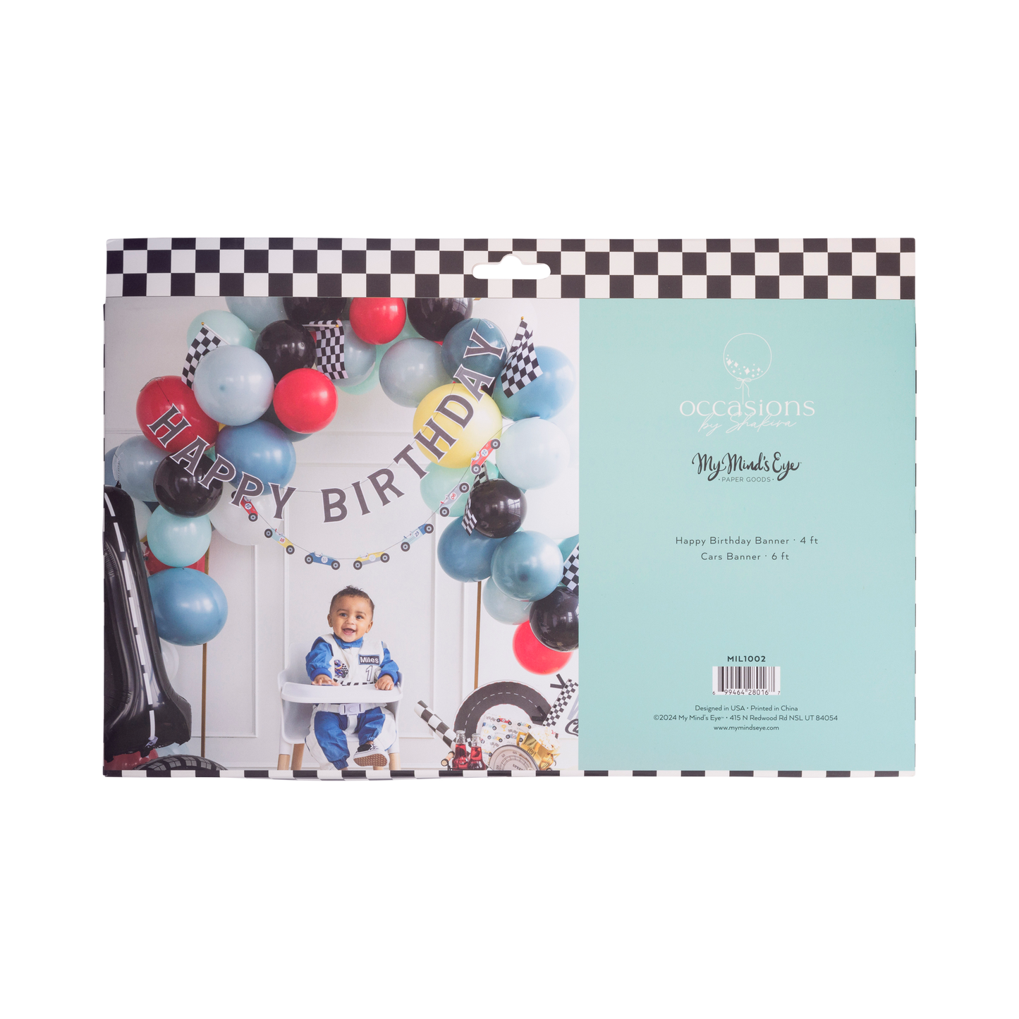 Miles per Hour Happy Birthday Banner Set