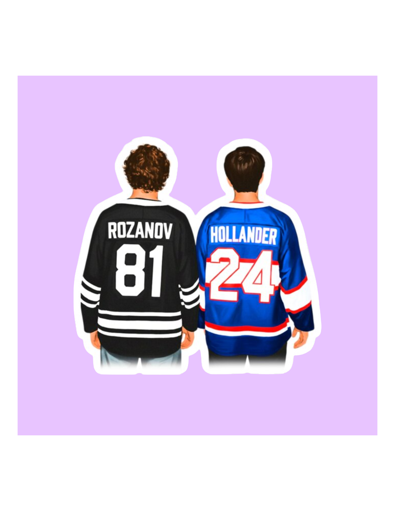 Boys Jersey Backs Heated Rivalry Sticker