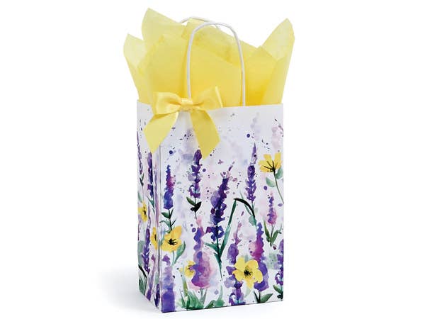 Watercolor Lavender Paper Gift Bags