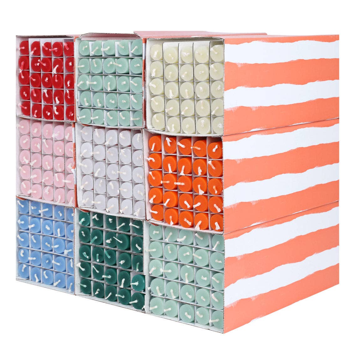 Red & White 11in Taper Candles - 1 Candle