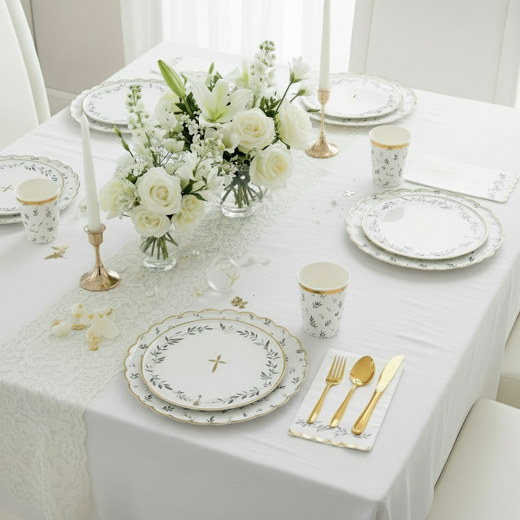 Floral Eucalyptus Large Plates 10" (8 Pack)