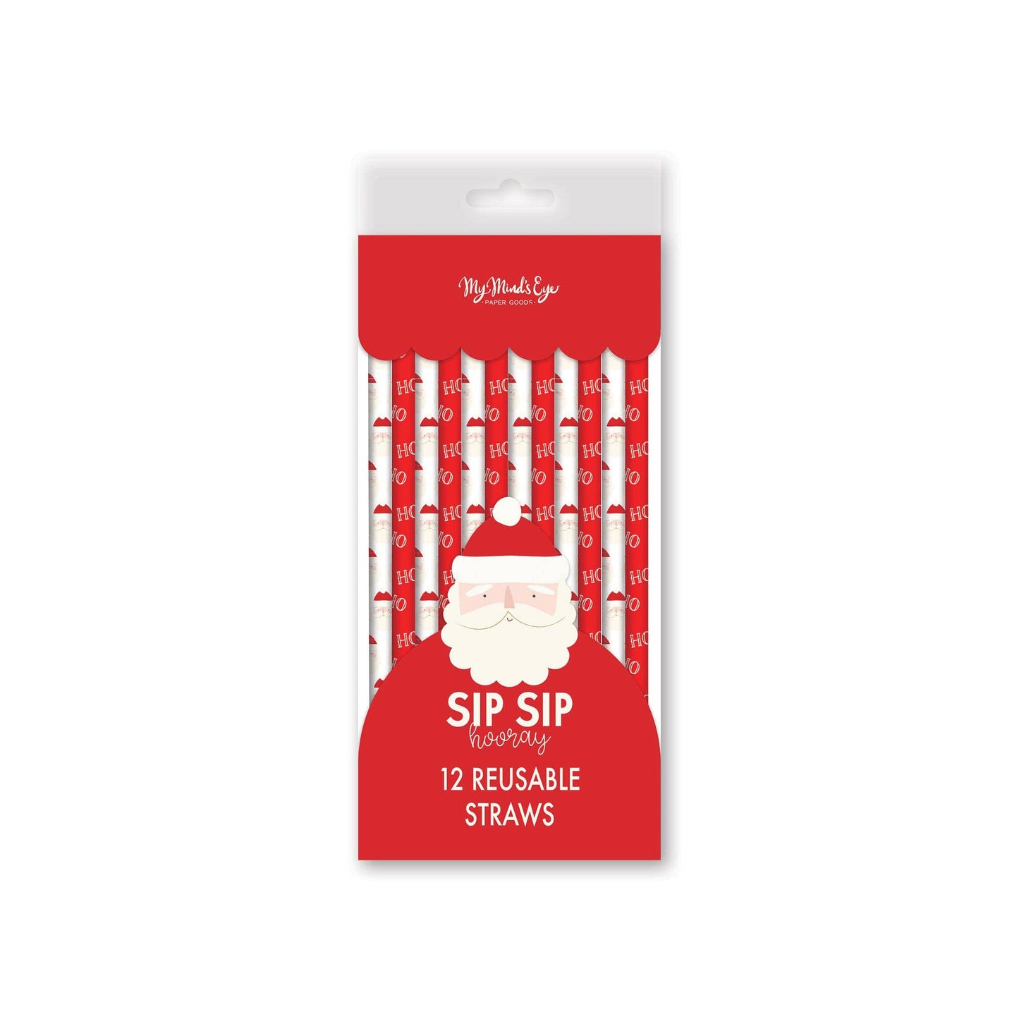 Believe Santa Reusable Straw Set 12ct