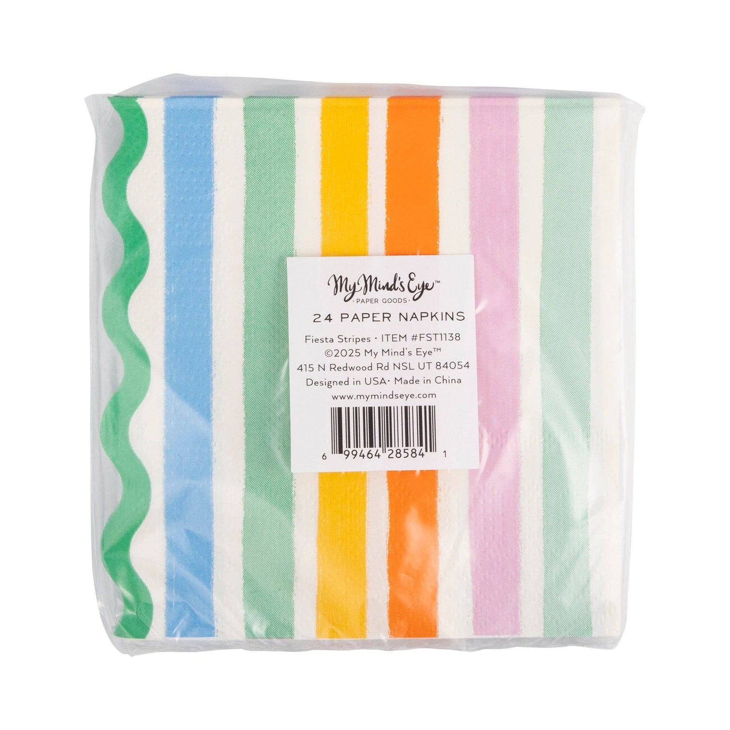 Fiesta Striped Cocktail Napkins 24ct
