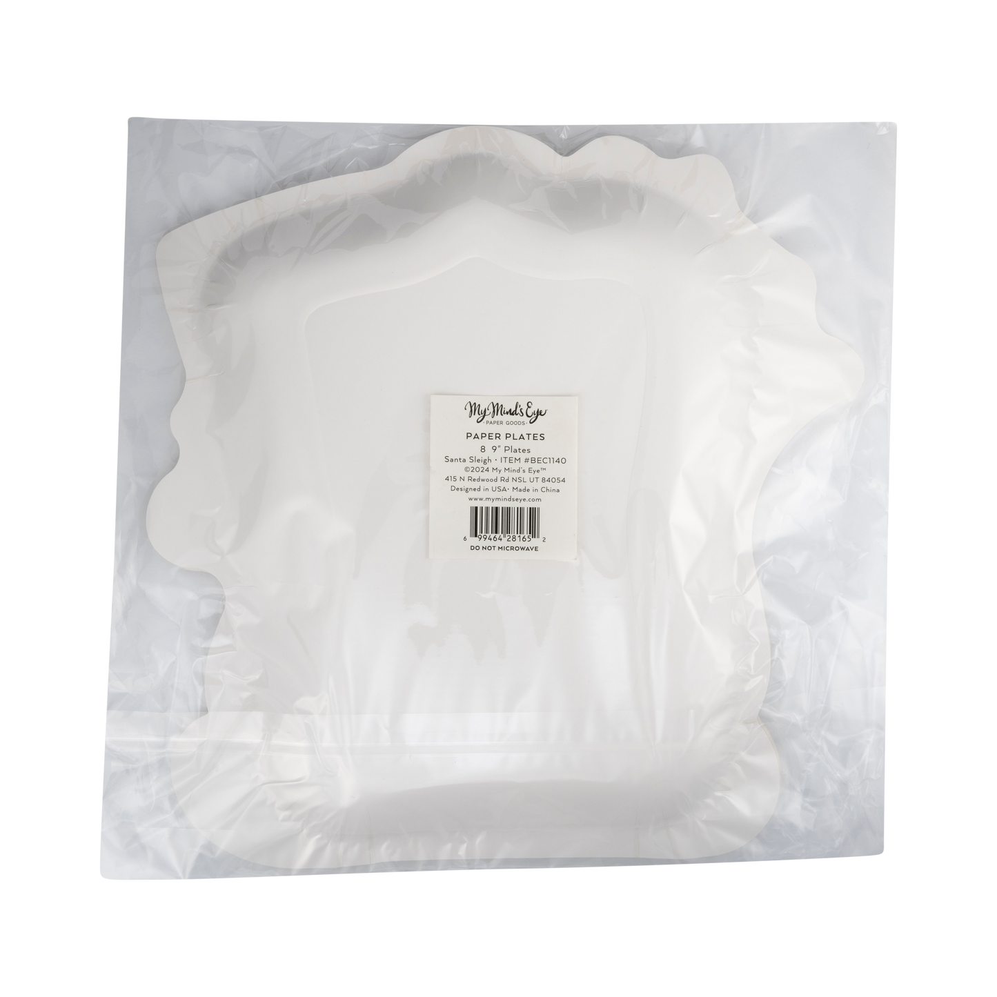 Santa's Sleigh Shaped Paper Plates 8ct