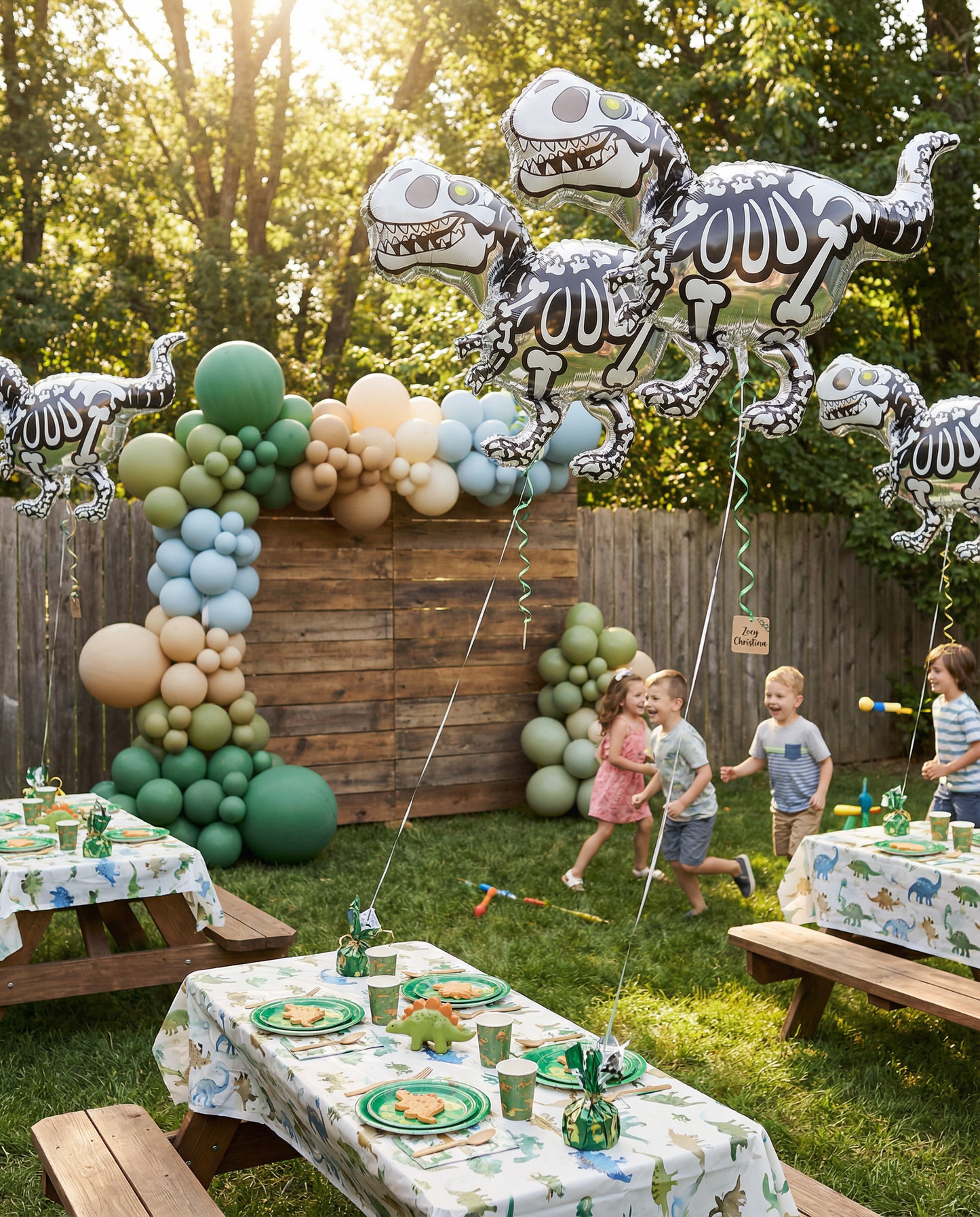 #400 Skeleton Dinosaur Foil Balloon