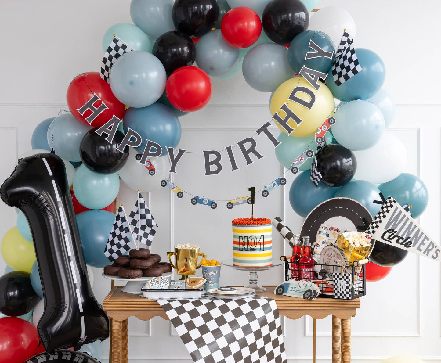 Miles per Hour Happy Birthday Banner Set
