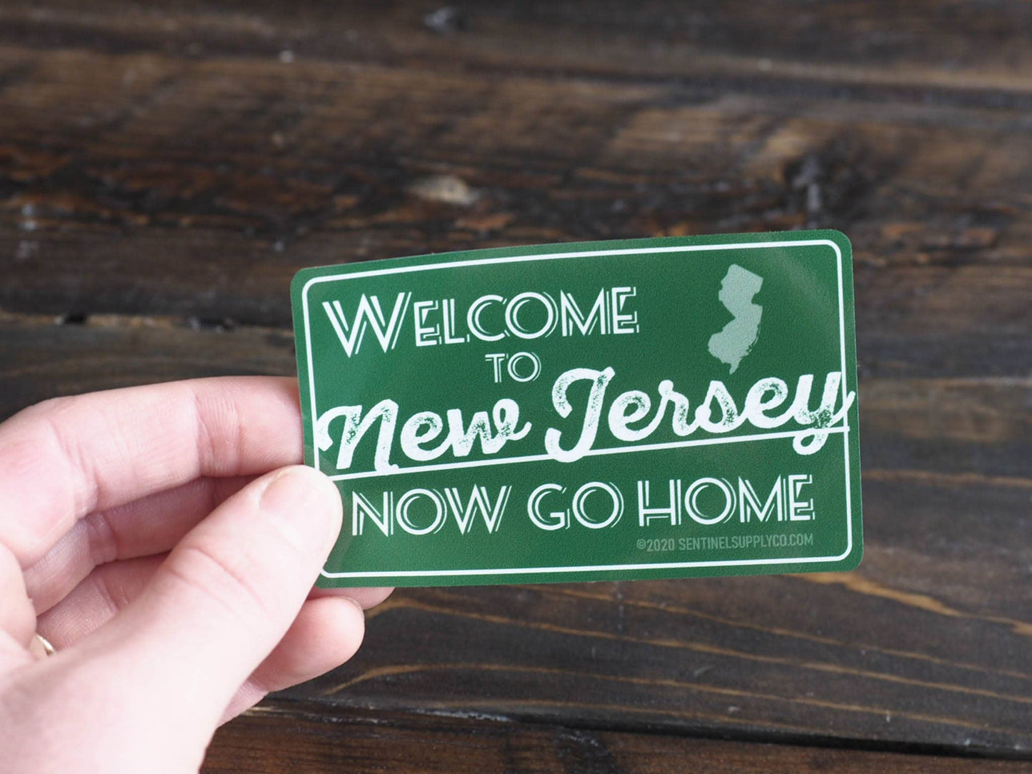 Welcome to New Jersey Now Go Home NJ Turnpike Sticker