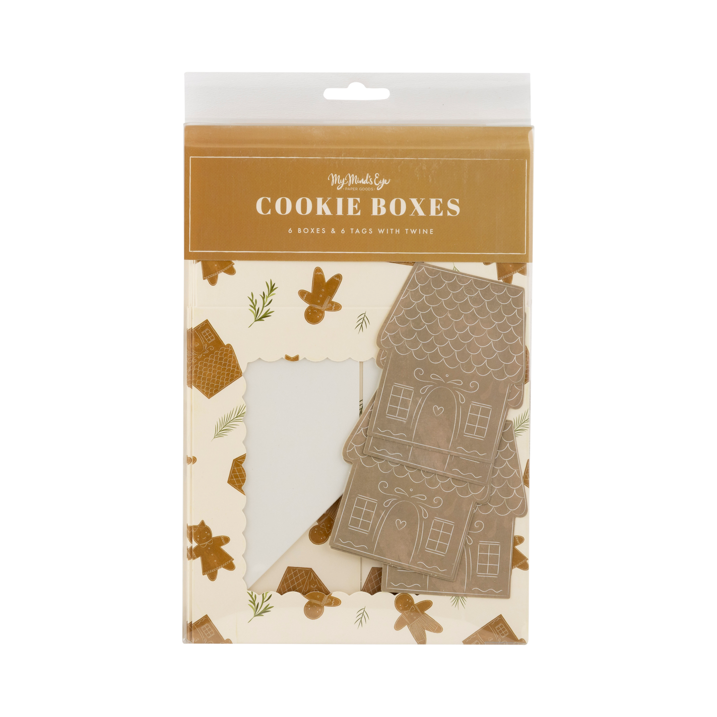 Whimsy Gingerbread Cookie Boxes 6ct