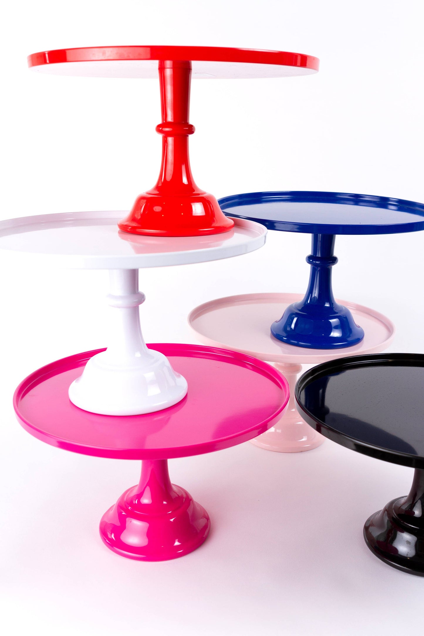 Hot Pink Melamine Pedestal Cake Stand
