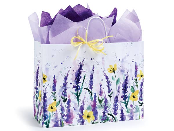Watercolor Lavender Paper Gift Bags