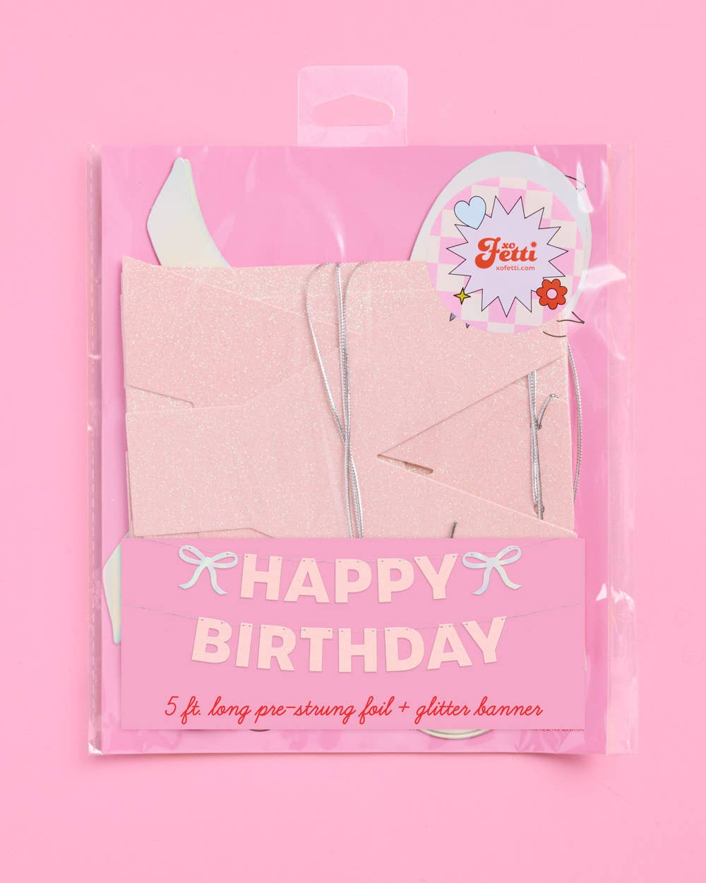 Birthday Bow Iridescent Banner