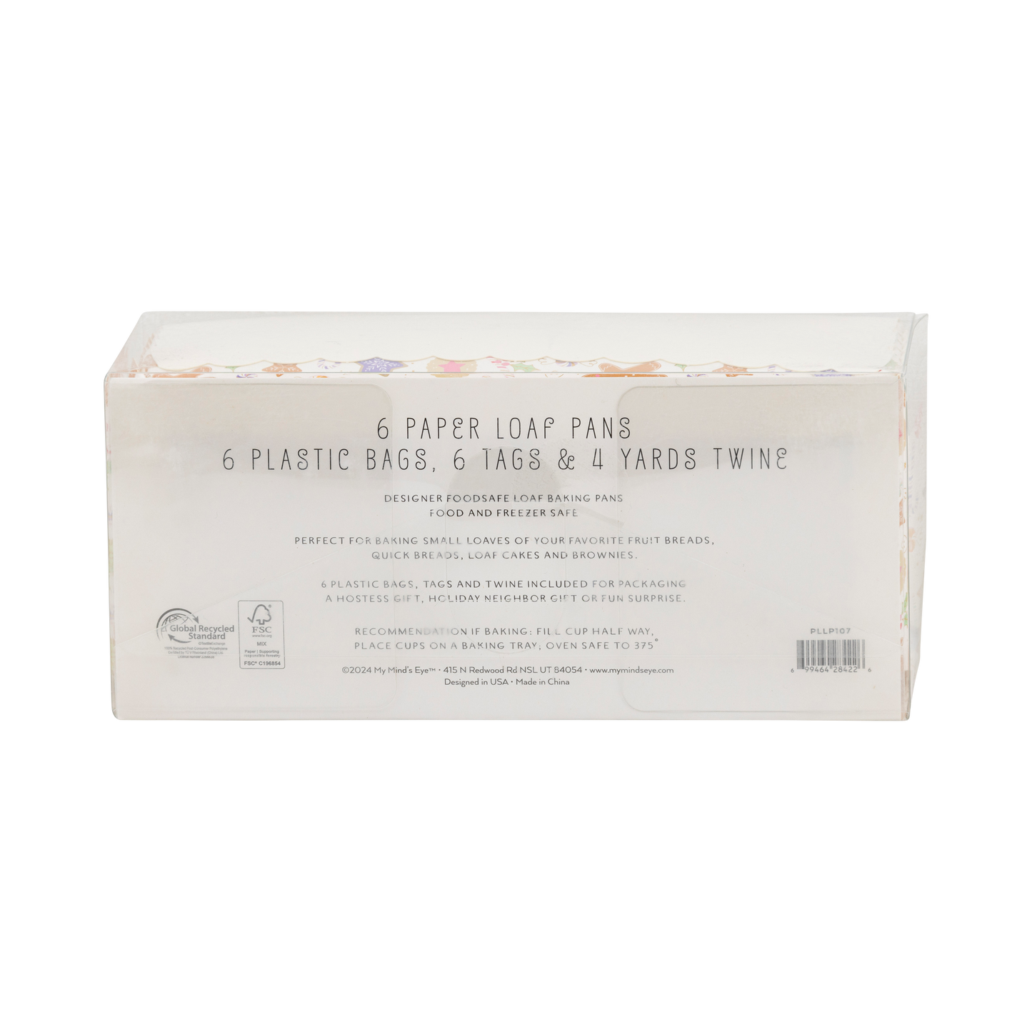 Foil Gingerbread Cookies Loaf Pan Set 6ct