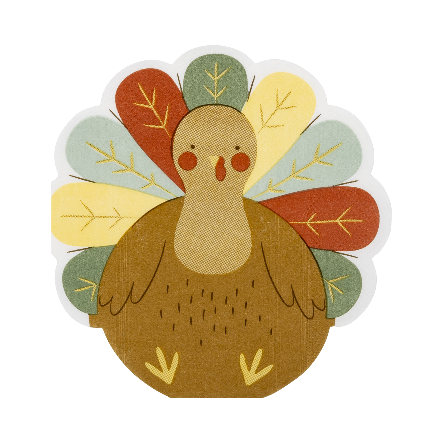 Shaped Turkey Cocktail Napkins 24ct