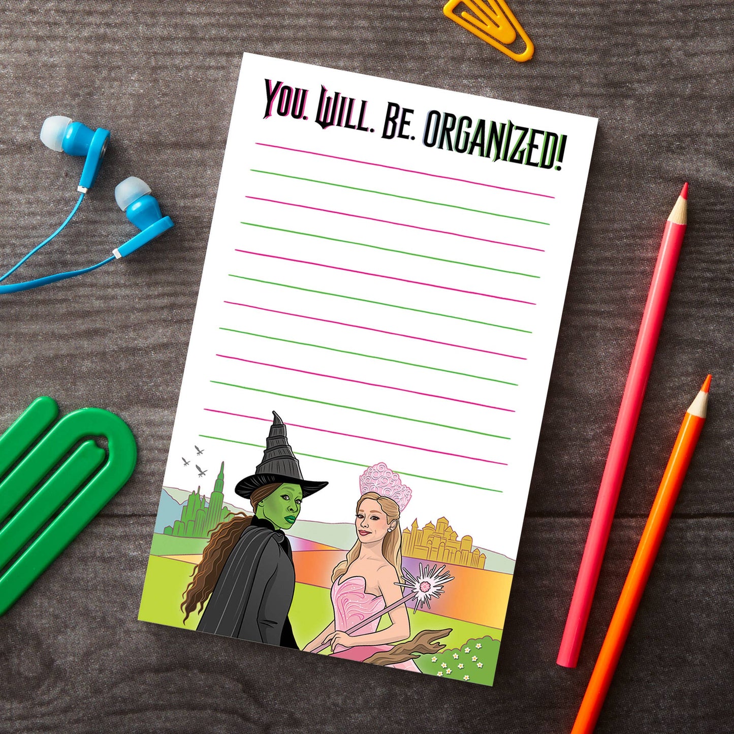 Notepad: Wicked You Will Be Organized Stationery