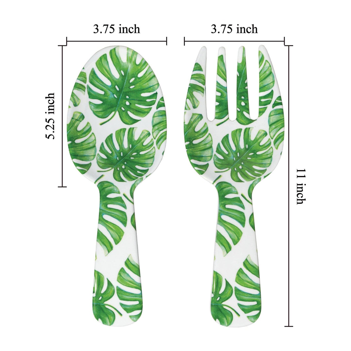 2-Piece Monstera Melamine Salad Server