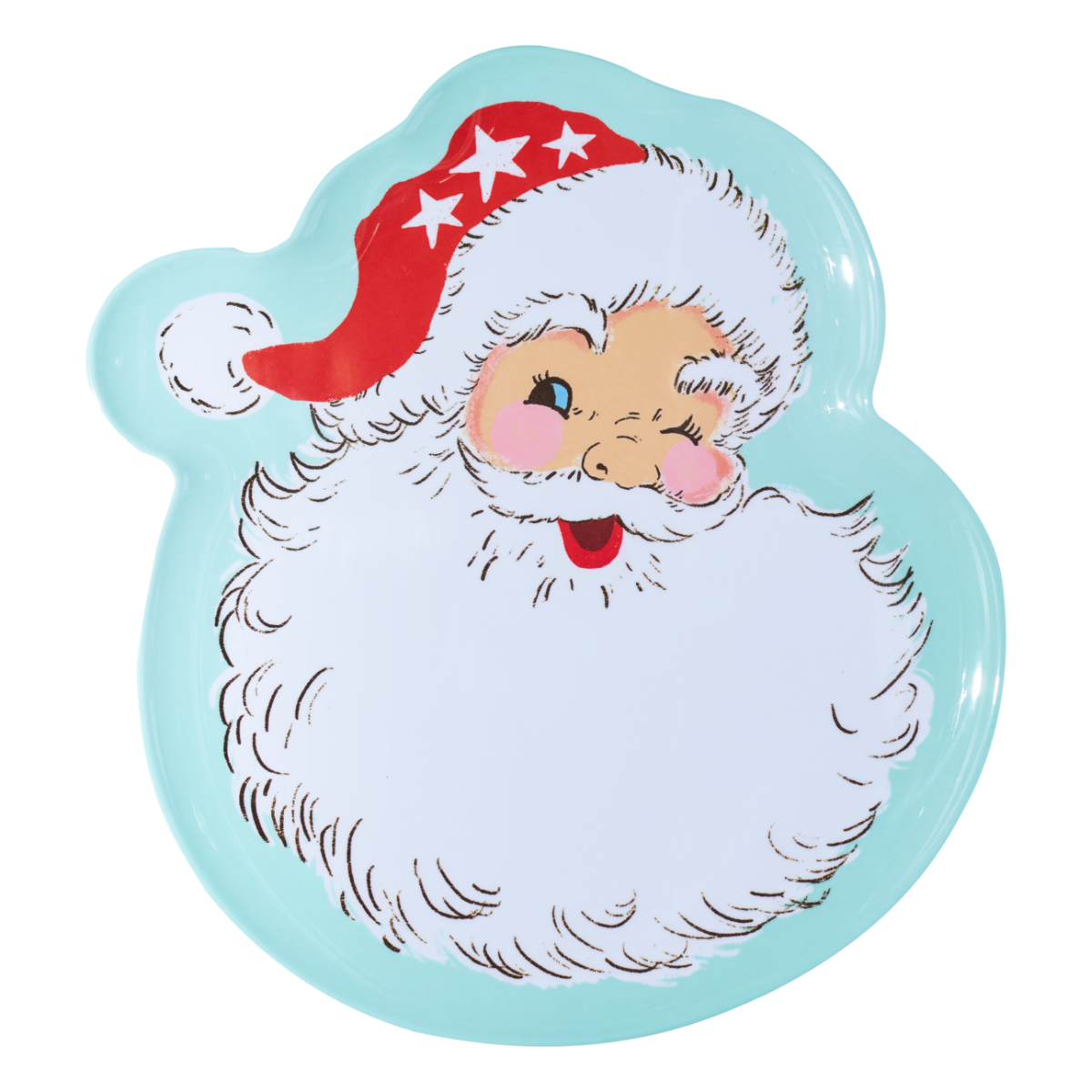 Vintage Santa 17in Melamine Serving Platter