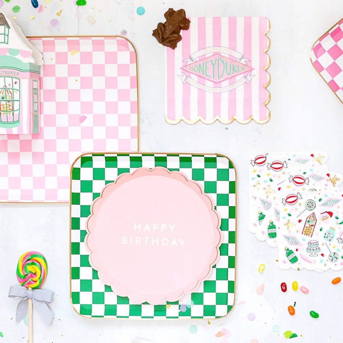 HARRY POTTER X BONJOUR FÊTE HONEYDUKES LARGE PINK STRIPE NAP
