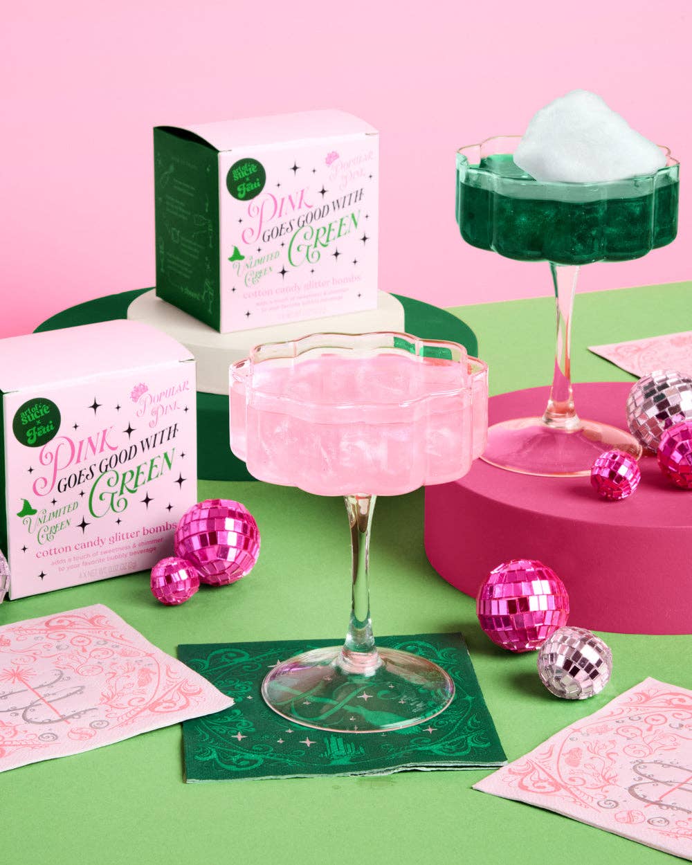 Wicked Glitter Bombs - 4 cotton candy drink bombs