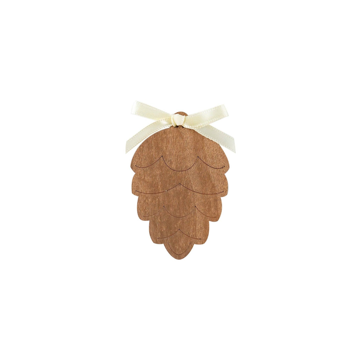 Harvest Wooden Pine Cone Napkin Tags 8ct
