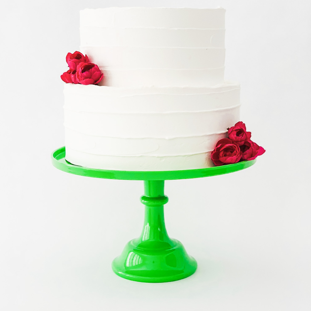 Kelly Green Melamine Pedestal Cake Stand