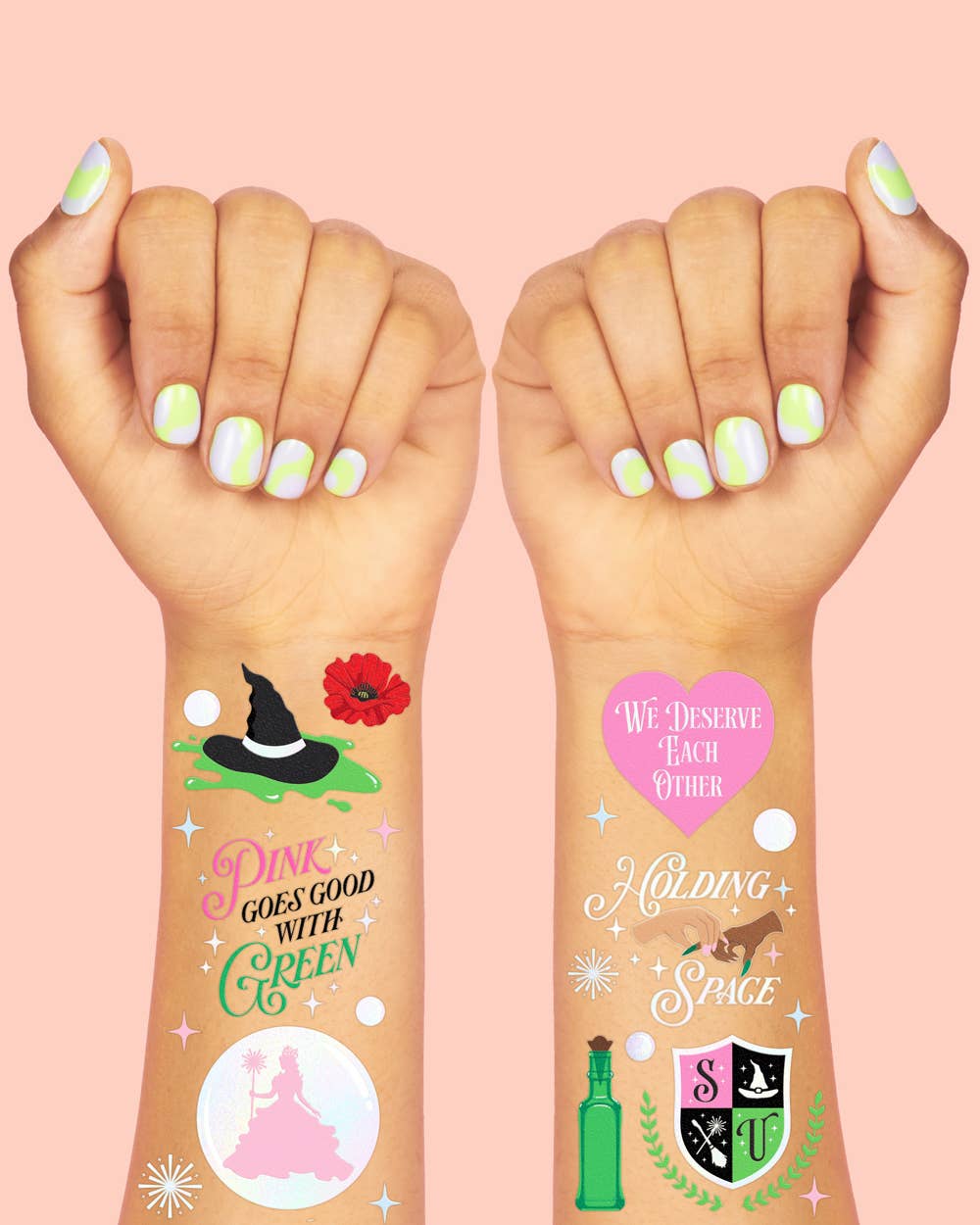 Wicked Witch Emerald City Tats - 50 temporary tattoos, kids