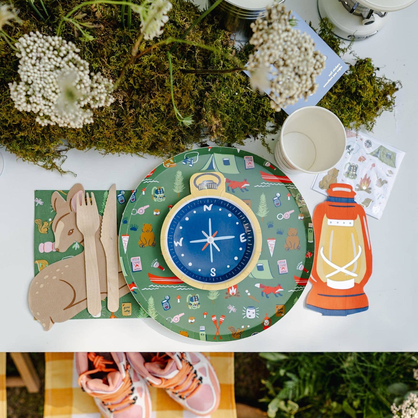 Camp Explorer Camp Pattern Large Plates