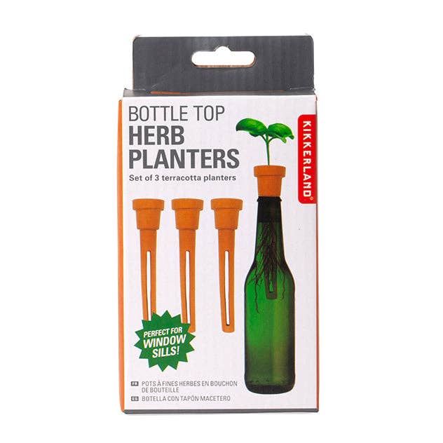 Bottle Top Herb Planters