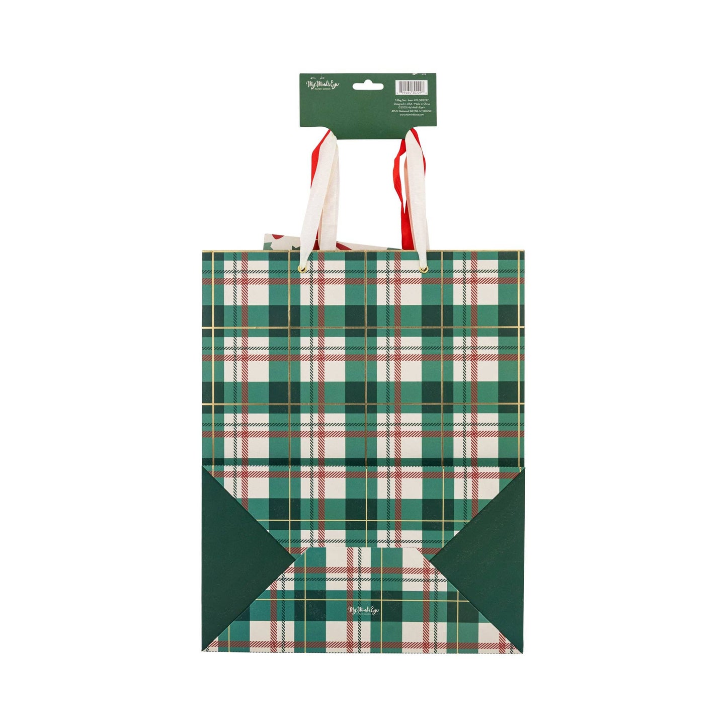 Christmas Bows Gift Bag Set of 3