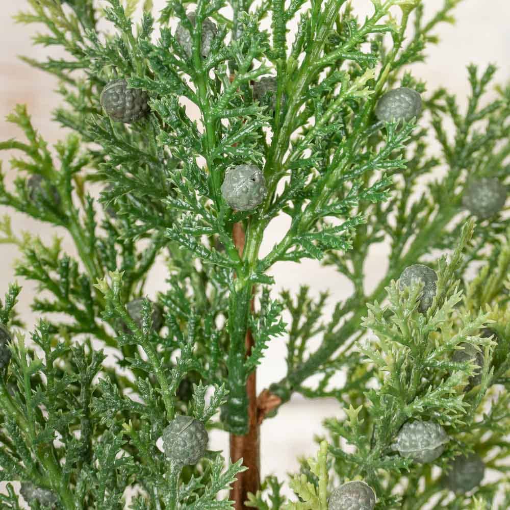 18" Faux Cedar Juniper Berry Spray