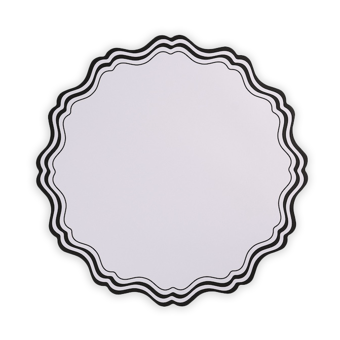 Black & White Fancy Placemats 12ct
