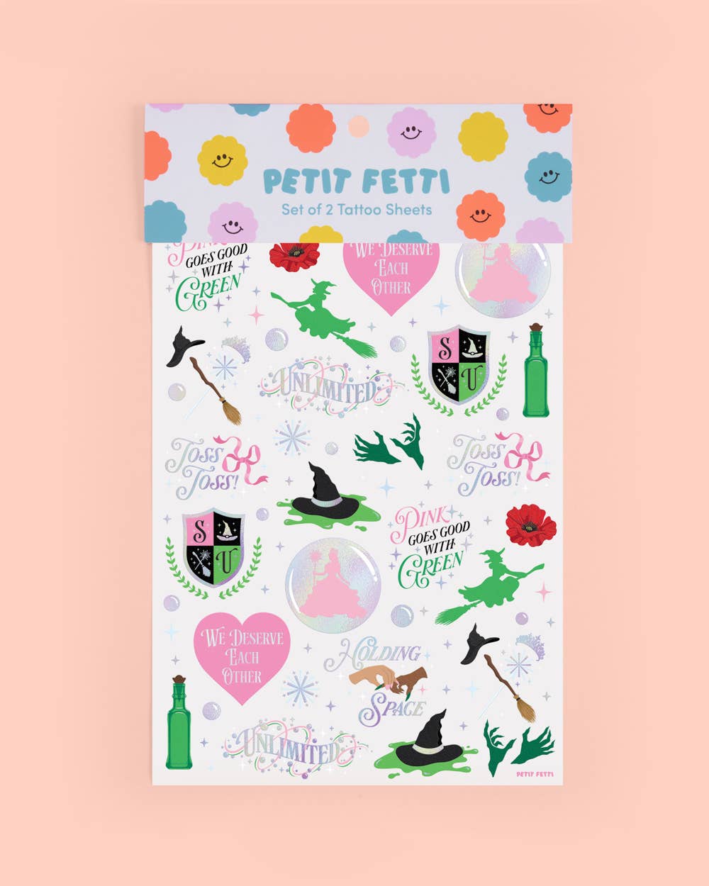 Wicked Witch Emerald City Tats - 50 temporary tattoos, kids