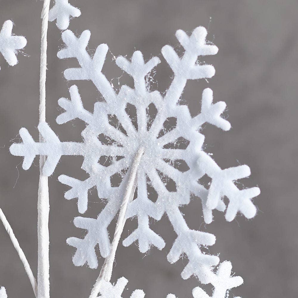 34" Winter Snowflake Stems (Pack of 12)