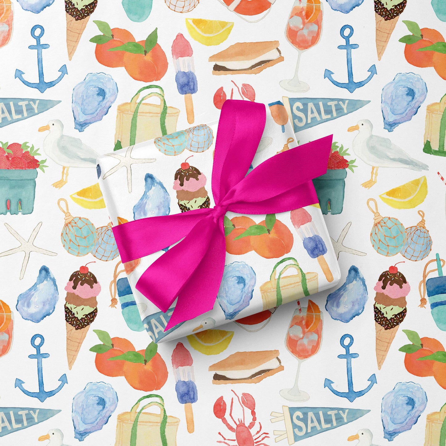 East Coast Summer Gift Wrap | East Coast Icons Gift Wrap