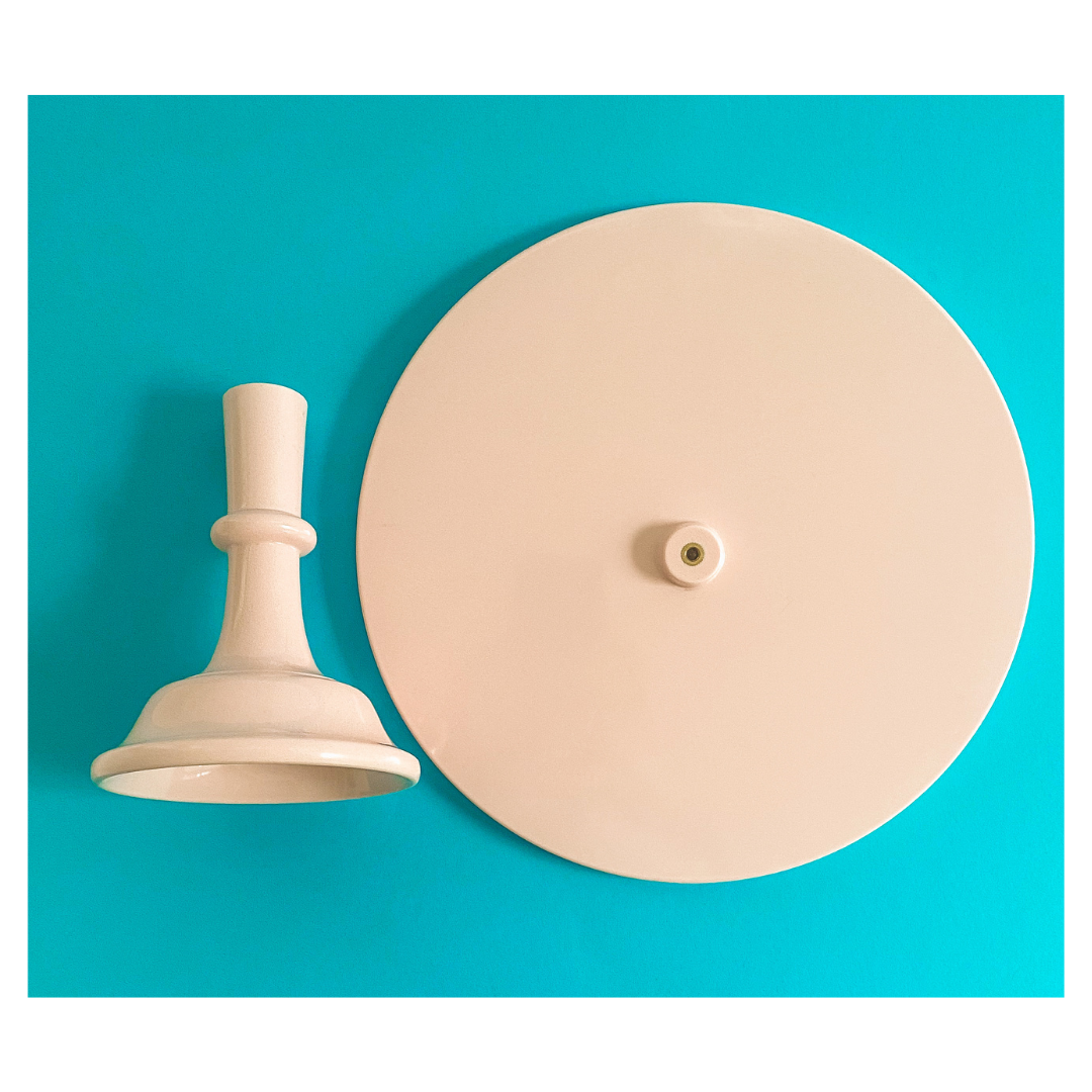 Light Pink Melamine Pedestal Cake Stand