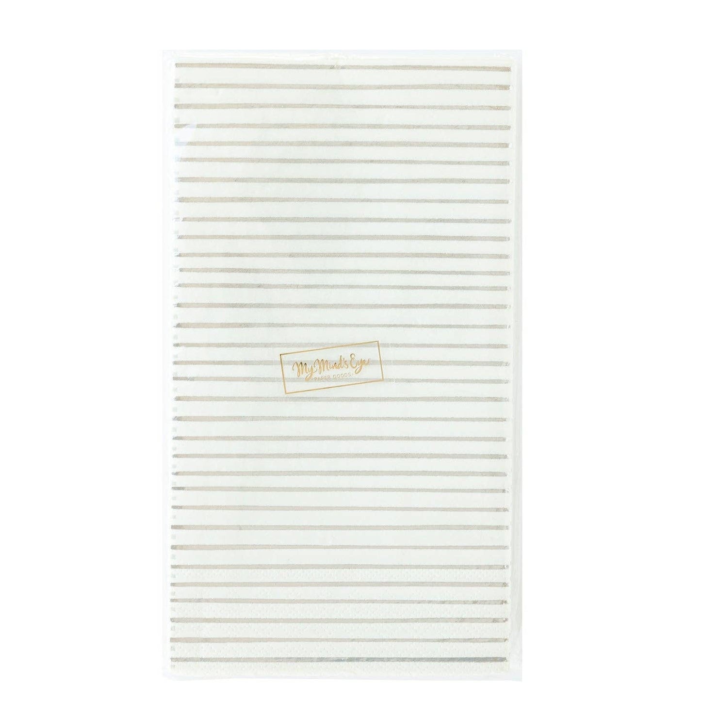 Silver Stripe Dinner Napkins 18ct