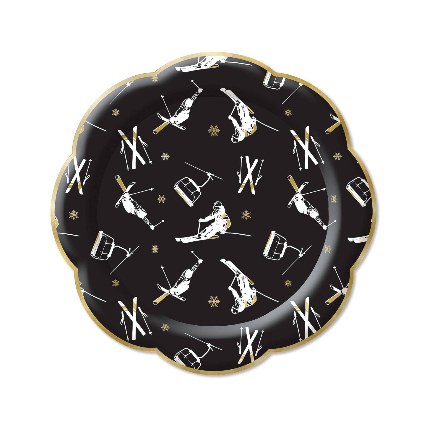 Snow Ski Paper Plates 8ct
