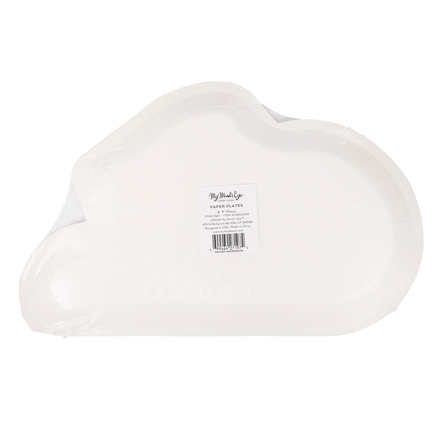 Cowgirl Hat Pink Shaped Paper Plates 8ct