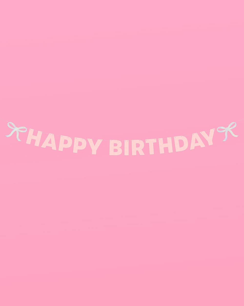 Birthday Bow Iridescent Banner