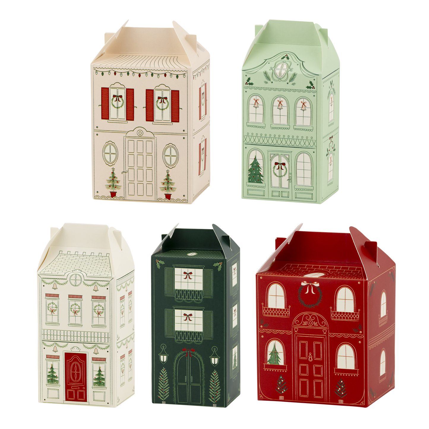 Christmas Village Treat Boxes 5ct